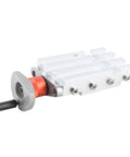 Beefy 32mm Cross Slide Table For Metal Lathe Y And Z Axis Indexing Heavy Duty Aluminum Alloy Shift Block with orange knob and sleek design.