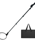 Under Vehicle Inspection Mirror With LED Light, 8 Inch Wide PVC Mirror, 180 Degree Adjustable, Telescopic Handle, with carrying case