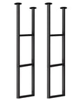 Rock Solid Heavy Duty Shelf Brackets 2 Pack Built Like A Tank 11.8 X 43.3 Inch Black metal ceiling mount supports for shelves.
