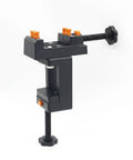 Compact Mini Bench Vise Perfect For Jewelry Making And Model Building, Durable PP Plastic Desktop Clamp in black.