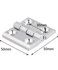 Rotating Concealed Hinges For Doors And Cabinets, Heavy Duty Zinc Alloy Butt Hinge, Smooth Close, Easy Install, 50x50mm, Silver Finish