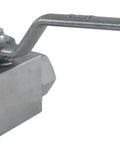Hydraulic ball valve, 1/2'' NPT, two-way, lever handle, metal body, side view