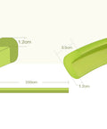 78.7 Inch L Shaped Corner Protector Self Adhesive Foam Edge Guards dimensions in centimeters, showcasing 1.2cm width and 3.5cm height.