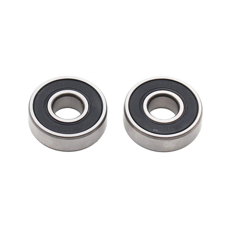 Two 6201RZ bearings (12x32mm) with metal outer race and black seal for Baja MBX10 mini dirt bike.