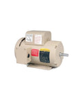 1 Horsepower Industrial Electric Motor 1725 RPM single-phase 115/220V TEFC 56-frame, side view, beige color, sealed ball bearing