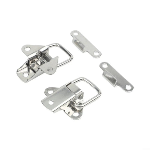 Stainless Steel Draw Latches 4 Pack, 304 Butterfly Buckle Clips for Flight Cases, Tool Boxes, Cabinets, and Guitar Gear, Silver 5.5x3.8 cm