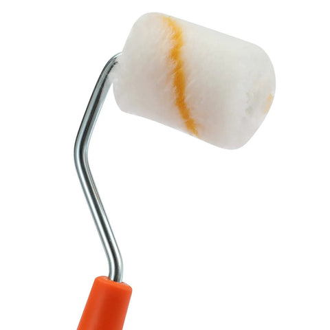 Close-up of 2 Inch Small Fine Finish Paint Roller Kit With Tray For Tight Corners And Trim, Mini Roller Frame With Replaceable Cover