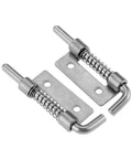 Rotating Concealed Hinges Door Fittings 1 Pair Stainless Steel Spring Barrel Bolt Latch Hinge For Industrial Cabinets 53 x 18mm
