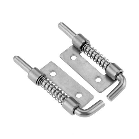 Rotating Concealed Hinges Door Fittings 1 Pair Stainless Steel Spring Barrel Bolt Latch Hinge For Industrial Cabinets 53 x 18mm