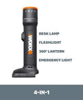 20V Power Share Multi Function LED Flashlight With 360 Degree Lantern Desk Lamp Modes Hi and Lo Emergency Light Tool
