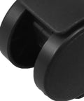 4pcs Inch Swivel Plate Casters for Rolling Chairs and Office Furniture close-up view of a black plastic wheel.