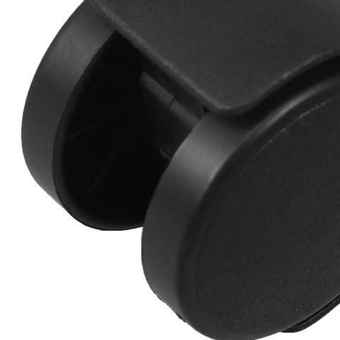4pcs Inch Swivel Plate Casters for Rolling Chairs and Office Furniture close-up view of a black plastic wheel.