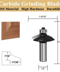 Four Piece Edging Router Bit Set For Woodworking With Cabinet Door Edges Includes Thumbnail Bit Two Edging Bits And Round Over Bit One Half Inch Shanks Compatible MDF Solid Wood Particle Board And Plywood, carbide grinding blade, 1/2in shank