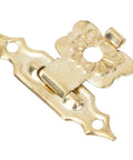 Old School Vintage Floral Hasp And Toggle Clamp Kit 50 Piece Heavy Duty Yellow Iron Latches For Cabinets Detail View