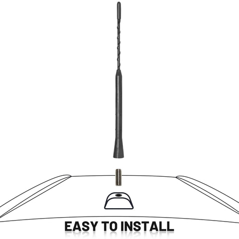 9 Inch Car Radio Antenna Mast For Ford Explorer Focus Ranger Lincoln MKT Mercury Milan with threaded adapters, installation diagram