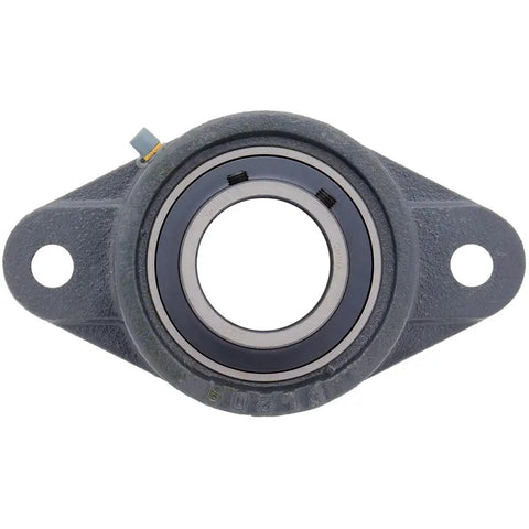 Two Pack 2-Bolt Flange-Mount Ball Bearing Unit With Cast Iron Housing, Insert Bearing, 1-3/4 Inch Bore, Set Screw Locking, 7.401 Inch Flange
