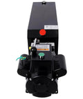 Front view of Heavy Duty Hydraulic Power Unit AC 110V Single Phase 16 Quart Steel Reservoir Replacement Pump for car lifts.