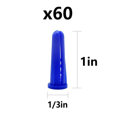 60 blue anchors from Self Drilling Drywall Anchors Assortment Kit For Concrete And Sheetrock 182 Pcs Heavy Duty Wall Anchors For Easy Installation