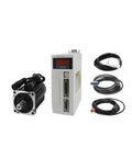 90ST-M04025 AC servo motor with white drive module and cables; black motor assembly.