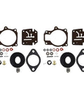 Two Pack Carburetor Repair Kit With Float Replacement For Johnson Evinrude Outboard Motors 18 20 25 28 30 35 40 45 48 50 55 60 65 70 75 HP Compatible Easy Install Rebuild Kit showing all components