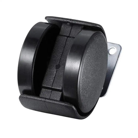 Slick Rolling 4 Pack Of Heavy Duty Nylon Swivel Caster Wheels Equipped With Rock Solid Brakes And Butter Smooth 360 Degree Spin designed for office desks.
