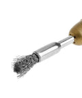 Close-up of Four Pack 5mm Steel Wire Brushes Polishing Wheel Brush For Tools DIY Friendly Mini Burr Cleaning