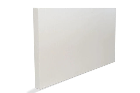 Ceramic fiber insulation board, white, 24 in x 12 in x 1 in, fireproof panel (front view)