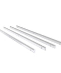 Galvanized Steel Gear Rack Set For Sliding Gates, 8mm Thick, 13.12 Ft Total Length, Four Pieces With Mounting Hardware