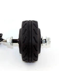 Front view of 4 Inch Brushless Hub Motor for Electric Scooters, 200W Gearless Wheel, 24V 36V Compatible, showing wheel and cables