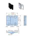 Diagram of Constant Torque Position Control Hinge With Holes For E6 Series E6 10 416 50 Zinc Alloy 2 Inch Leaf Height Symmetric Torque