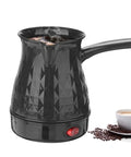 Black Grab N Go Portable Electric Turkish Coffee Pot 600ml Stainless Steel Arabic Greek Coffee Maker With Anti Scald