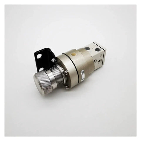 Heavy Duty Dual Pressure Control Regulating Valve With Built In Logic And Precision Balancing For Punching Machines, silver metal finish.