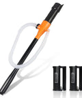 No Sweat Durable Heavy Duty Portable Battery Powered Fuel Siphon Pump For Gas Diesel Water Transfer 2.2 Gpm Flow Rate Universal Electric Liquid Extractor Garage Ready with battery holders.