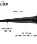 Two Pack Metal Ground Stakes For LED Flood Lights 10W To 100W Outdoor Mounts size 6.96in aluminum fluted design