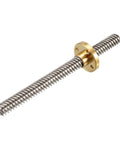 100mm Long T8 Lead Screw Rod 8mm Diameter With Copper Nut Eight Lead Trapezoidal Thread For Your DIY 3D Printer Z Axis, Smooth Operation