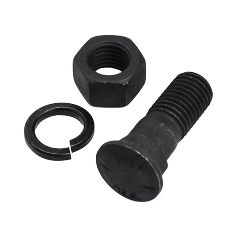 15 Piece Bolt Nut Washer Kit 5J4773 DBD90 0004 Compatible With D4H D5 Excavator 321C Replacement Hardware For Pallet Jack And Lift Truck Wheels beefed up black steel bolt, nut and washer