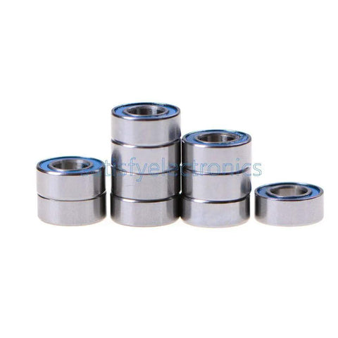 Miniature Ball Bearings 5x10x4 Mm 10 Pack With Blue Plastic Cover MR105 2RS High Precision Low Friction For Tiny Motors RC Cars
