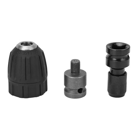 Rock Solid 9-Pcs 1/2in Impact Socket Set For Auto Repair Made From Tough High Carbon Steel With Sleek Black Coating For Heavy Duty Bolt And Nut Jobs That Need Quick Grippers And Fastener Removal, three impact socket pieces