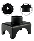 Beefy Heavy Duty Bottle Saddle Lifting Axle Support Accessory, rust resistant steel, for hydraulic floor jack, close-up view.