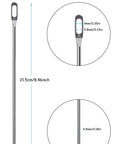 Fast And Easy No Fuss Drawstring Threader Tool For Jackets Pants Shorts And Hoodies, 8.46 inch metal threader with size details