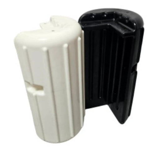 Inflatable Dock Guard For Boats Heavy Duty Wear Resistant Corner Protector Marine Grade PVC Protection Pad shown in black and white