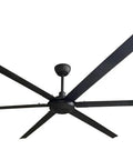 Heavy Duty 102 Inch Big Ceiling Fan With Six Blades And Brushless Dc Motor generating mega airflow, showcasing aluminum blades.