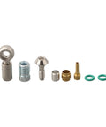Heavy Duty Banjo Hydraulic Hose Fitting for Mountain Bike Brakes MT4 MT5 MT6 MT7 MT8 beefy metal connection parts displayed