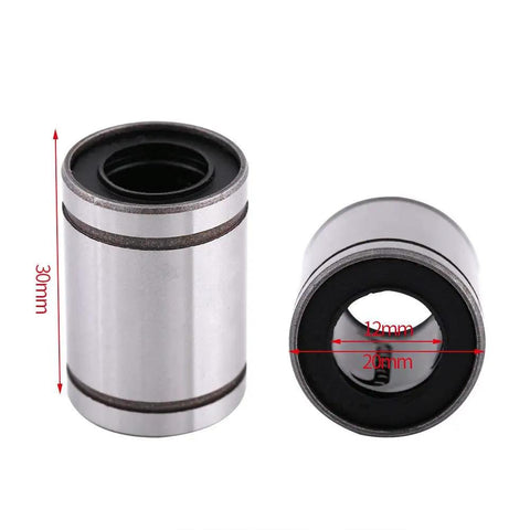 Kick Your Cnc Builds Up With These Heavy Duty Linear Motion Ball Bearings Featuring Double Sealed Steel Housings And Precise 12Mm Slides For Flawless 3D Printer Operations That Run Clean, showing 12mm inner diameter and 30mm height.