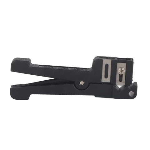 Versatile Adjustable Wire Striper Hand Tool With Multiple Blade Options For Precise Cable Peeling, compact 9cm black design.