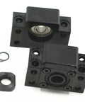 Heavy Duty Ball Screw End Support Kit For SFU1204 SFU1210 SFU1205 SFU1604 SFU1605 SFU1610 With BKBF10 BKBF12 C7 C5 Bearings, black metal bearing blocks for CNC