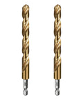 Two Pack Cobalt Drill Bit Set Seven Sixteenth Inch Hex Shank Jobber Bits Built Tough With High Speed Steel For Hardwood Aluminum Metal Copper And Alloys Pro Grade Precision Drilling