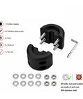 Beefed Up Heavy Duty Synthetic Winch Rope One Quarter Inch By Fifty Feet, image of kit with hook and stopper components.