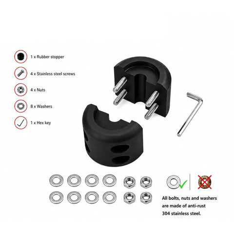 1/4 Inch X 50 Foot Synthetic Winch Rope In Gray With Hook And Stopper, Ultra Strong UHMWPE, Minimal Stretch, UV And Chemical Resistant, Ideal For Off Road Recovery And Tow Duties; stopper kit parts