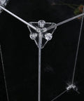 No Sweat Setup Acrylic Display Case Triangle Connector Seamless Assembly Clear Display Box corner joint with screws.